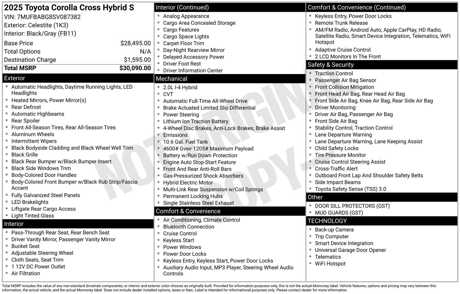 2025 Toyota Corolla Cross Hybrid S